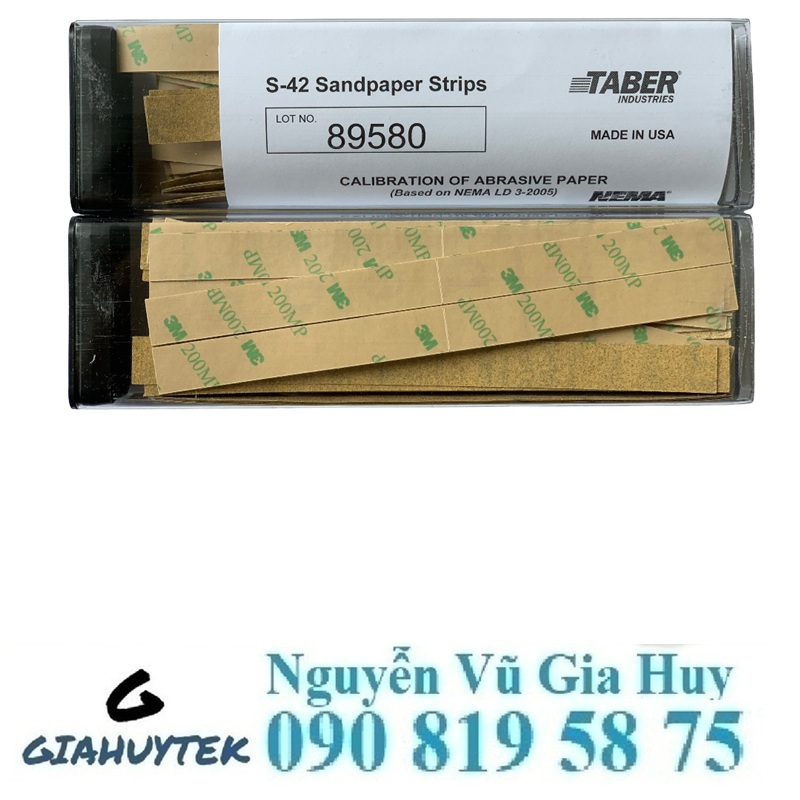 Giấy mài Taber S-42 – Chuẩn hóa kiểm tra độ bền vật liệu nhanh chóng