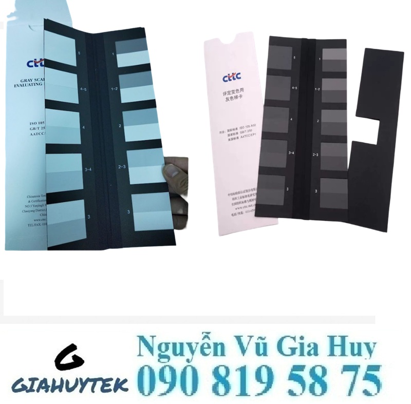 Thước xám A02 và A03 đo bền màu ma sát vải theo tiêu chuẩn AATCC và ISO