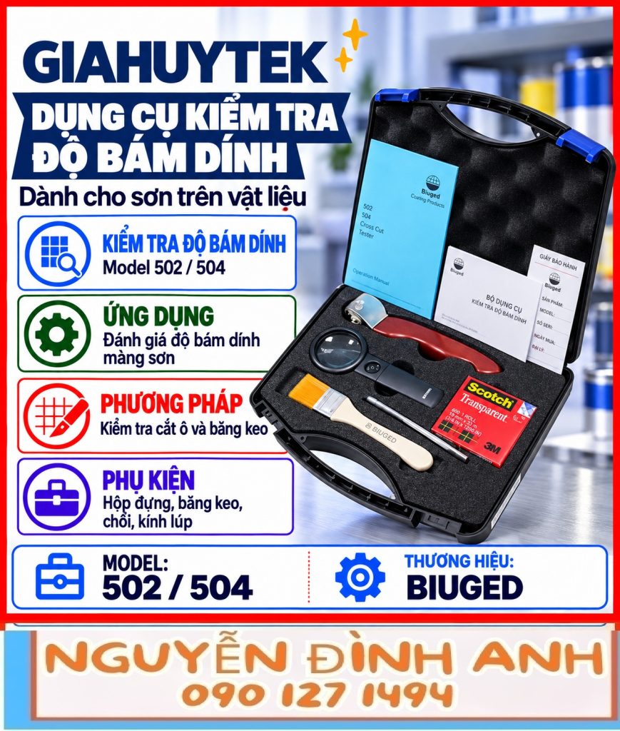 Bộ dụng cụ Biuged BGD 502 và BGD 504 kiểm tra độ bám dính sơn trên vật liệu